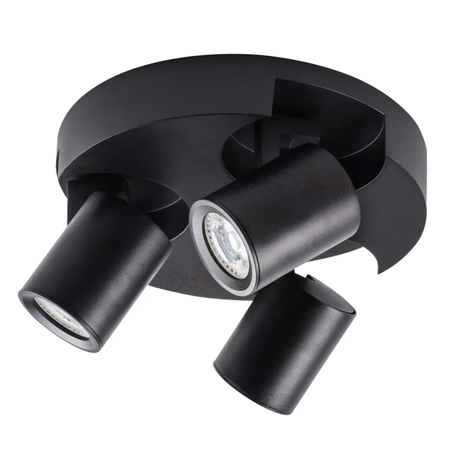 Illumina i Tuoi Ricordi con Laurin Nero | Faretto 3 Luci GU10 Tondo