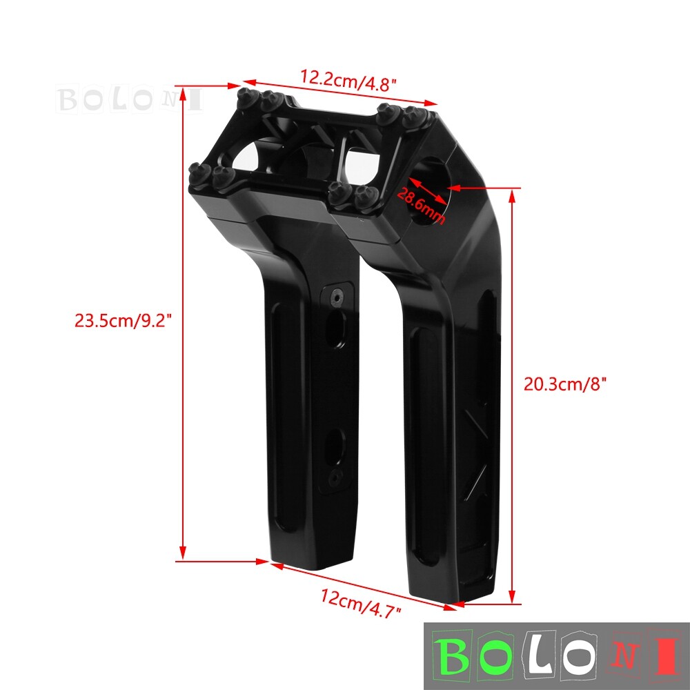 1-1/8" Club Style Pullback Handlebar Riser for Harley Softail Dyna Street Bob