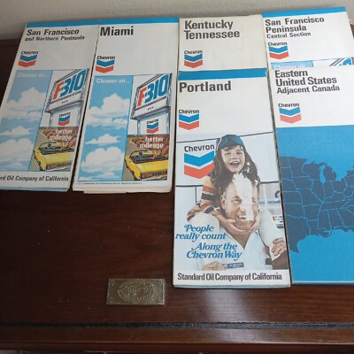Lot of6 Chevron Kentucky,miami,San Francisco,Eastern United States,portland maps