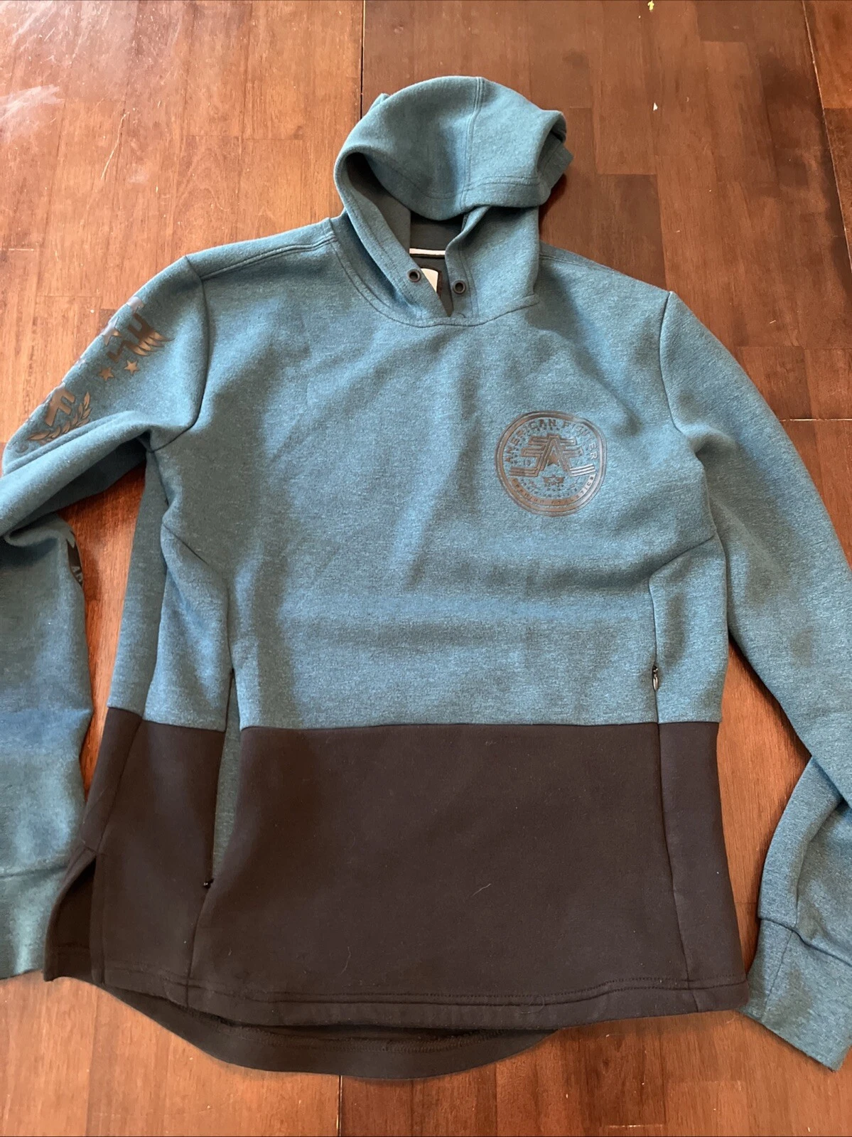 American Fighter Men’s Hoodie Lightweight Premium Athletic Medium Turquoise