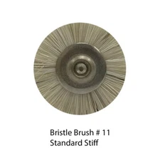 Dental Lab 12 pieces Size #11 Stiff Bristle Brushes with handpiece shank New