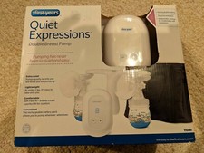 First Years Quiet Expressions Double Breast Pump NEW Y6053 Remote Portable tote