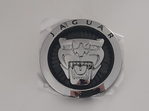 NEW GENUINE JAGUAR 85mm BLACK GRILLE BADGE XF XJ F-TYPE F-PACE XE ( MEASURE ) - Picture 3 of 4