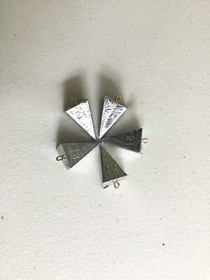 25 (TWENTY FIVE) 2-1/2OZ PYRAMID SINKERS LEAD FISHING WEIGHTS FREE SHIPPING