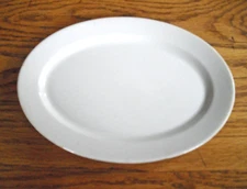 Vintage Syracuse China O.P.CO. RESTAURANT  White Platter ~  6 1/2" x 9" ~