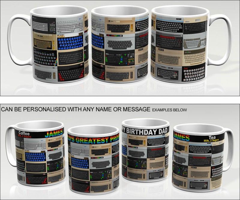 MULTI COMPUTERS RETRO COMPUTER MUG - CAN BE PERSONALISED