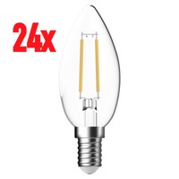 24 X Led Filament Leuchtmittel Kerze 4W = 40W E14 Klar 500 Lm Neutralweiß 4000K