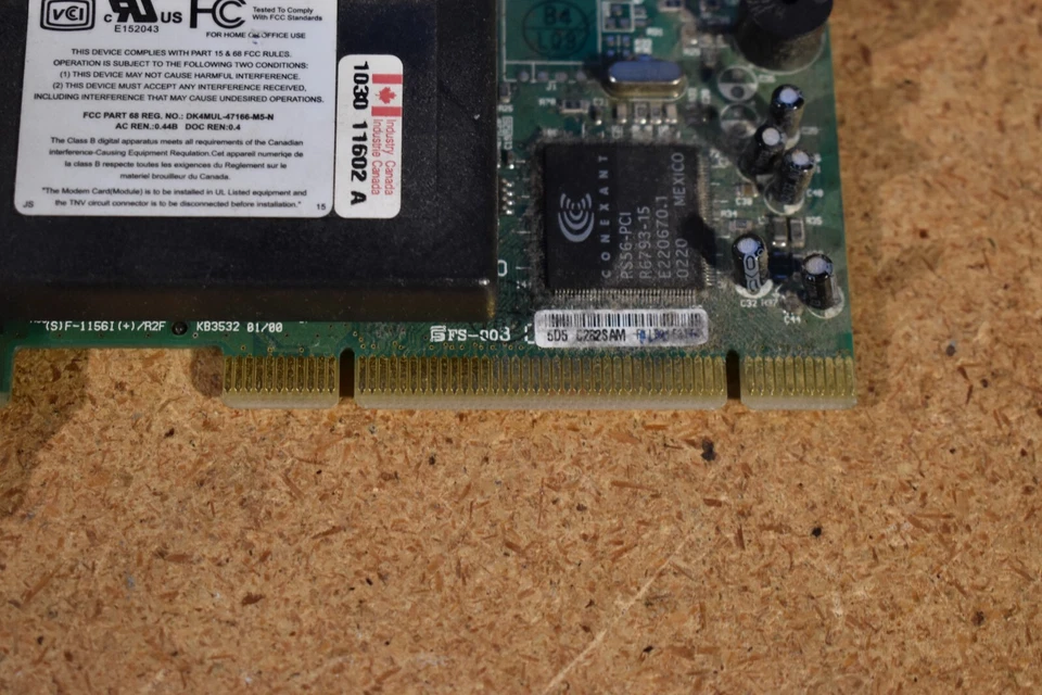 Dell 1K636 56K Conexant GVC F-1156I/R2F PCI Computer Internal Modem Card - Image 4 of 4