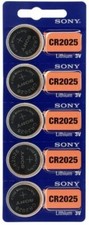 5 Sony CR2025 Lithium Coin Cell 2025 3V Battery Car Key Fobs Toys Remote