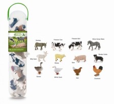 12 pcs. Farm Life Miniature Barnyard Figures by Collect A A1110 NIP