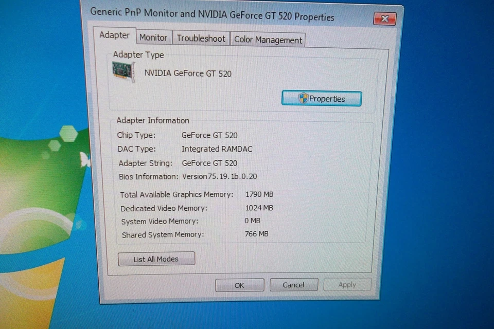 EVGA GeForce GT 520 PCIe x16 Graphic Video Card 1GB DDR3 HDMI DVI 01G-P3-1526-KR - Image 2 of 4