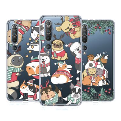 HEAD CASE DESIGNS CHRISTMAS PETS SOFT GEL CASE FOR XIAOMI PHONES
