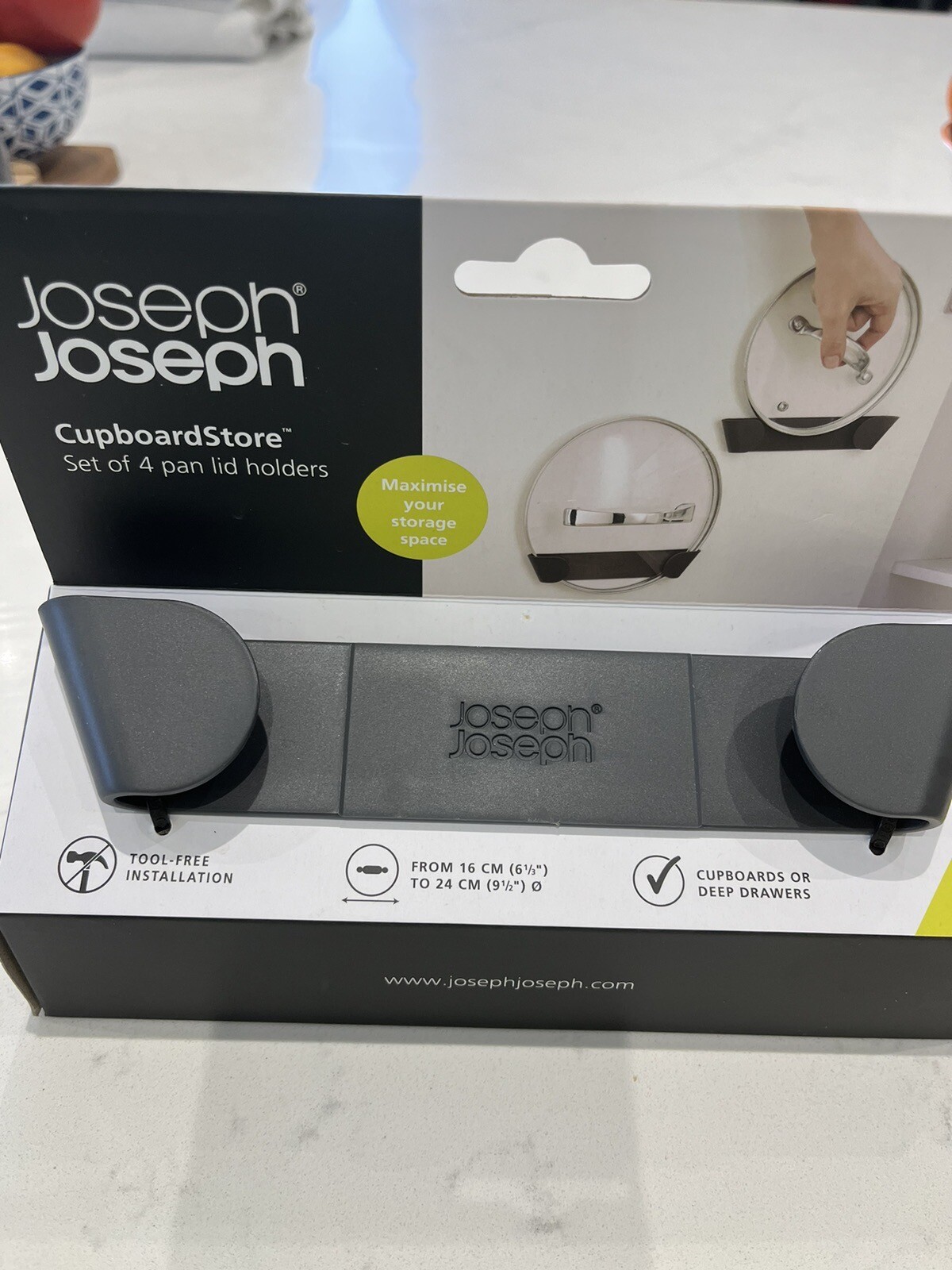 Joseph Joseph 85149 CupboardStore Set of 4 InCupboard Pan Lid Holders