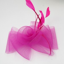 hot pink Fascinator clip Weddings Ascot Hatinator Races B20