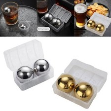 2x Bolas de Hielo con Caja de Almacenamiento Bolas de Enfriamiento Rápido Enfriamiento Redondo