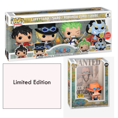 Funko POP! One Piece Luffytaro glow in dark Sabo Zoro Jinbe Wanted
