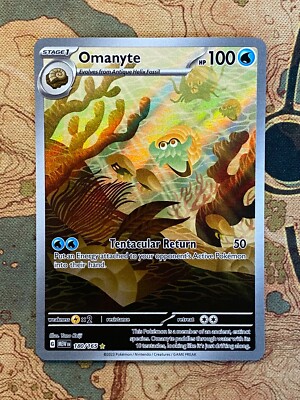 Pokemon Card TCG - Omanyte 180/165 Illustration Rare Scarlet