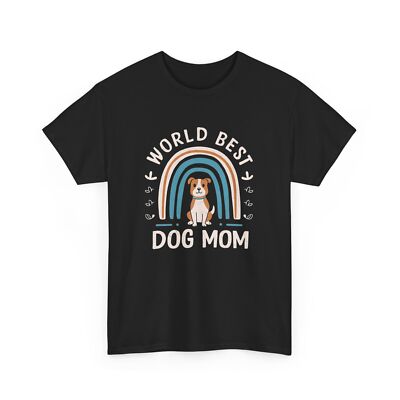 World Best Dog Mom T-Shirt   Funny Puppy Lover Paw Print Graphic Tee | Dog Shirt