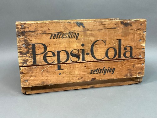Original Vintage 1960s Canadian Pepsi Cola Soda Large Bottle Wooden Box Crate - Picture 6 of 8