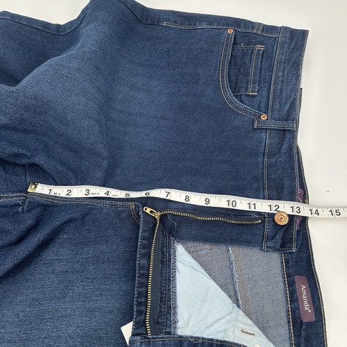 Gloria Vanderbilt AMANDA Jeans Womens Plus 20W Average Dark Blue Slimming NEW - Picture 9 of 12
