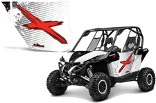 AMR Racing Graphic Decal Door Kit UTV INC Canam Maverick Doors Can Am Parts - WX