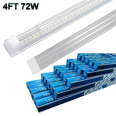 25 Pack T8 Integrated LED Shop Light Fixtures 6500K 4FT LED Tube Light Bulbs 72W