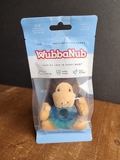 WubbaNub Silicone Infant Pacifier w/ Brown Monkey Plush - NEW 