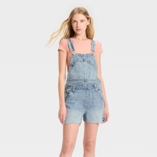 Wild Fable Women s 100 Cotton Denim Overalls - Blue Wash Size Large NWOT