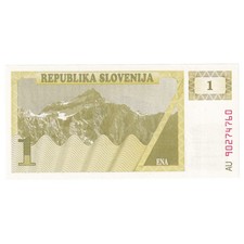 #333271 Geldschein, Slowenien, 1 (Tolar), Undated (1990), KM:1a, UNZ