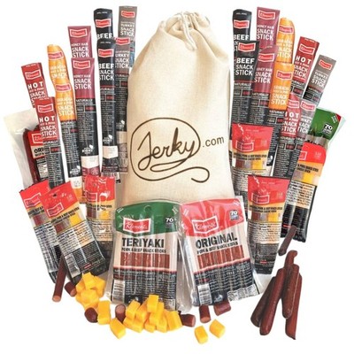 Jerky.com XXL Beef Jerky & Meat 1.2 Ounce (Pack of 30), 52pc Gift Set