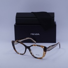 Prada PRB04V 07R1O1 Havana Caramel 53mm Eyeglasses New Authentic