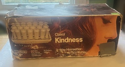 Clairol Kindness 3-way hairsetter hot curlers box instructions K-420S vtg unused