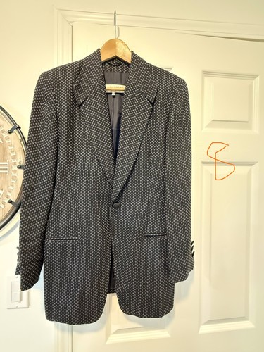 Cerruti 1881, Cerruti 1881 Women's jacket Size 6 Black White Flecked Single-Breasted vintage