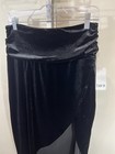 Bar III Velvet Skirt Women’s Size Medium Black Ruched Slit Front Stretch NEW! — photo 3