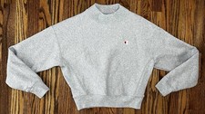 CHAMPION Reverse Weave womens cropped mock neck sweatshirt sz M