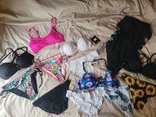 Bikini Swimsuit Lot 13 Pieces New /like New Women's Swimwear