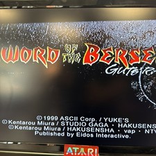 Sword of the Berserk Guts Rage Sega Dreamcast Disc Only Tested Working 2000 Rare