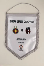 gagliardetto worn EUROPA LEAGUE football BOLOGNA FC -STEAUA fcsb 2025-26 pennant