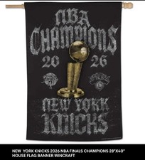 2026 NBA Champions New York Knicks 28x40 FLAG vertical Banner Printed In USA