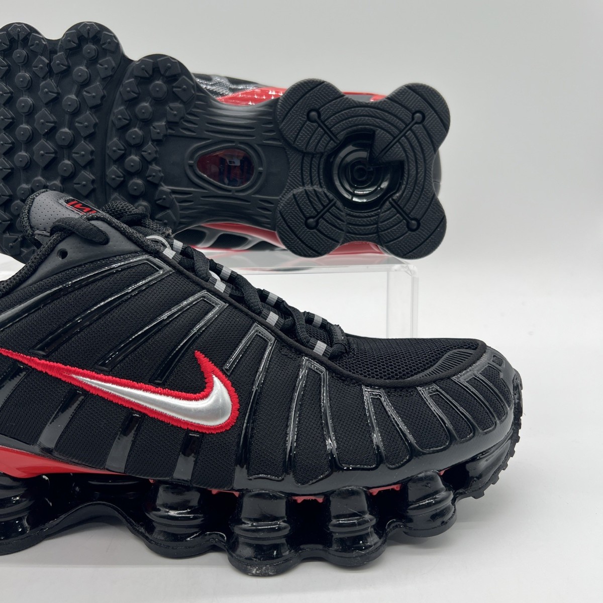 Size 9 - Nike Shox TL Black University Red for sale online | eBay