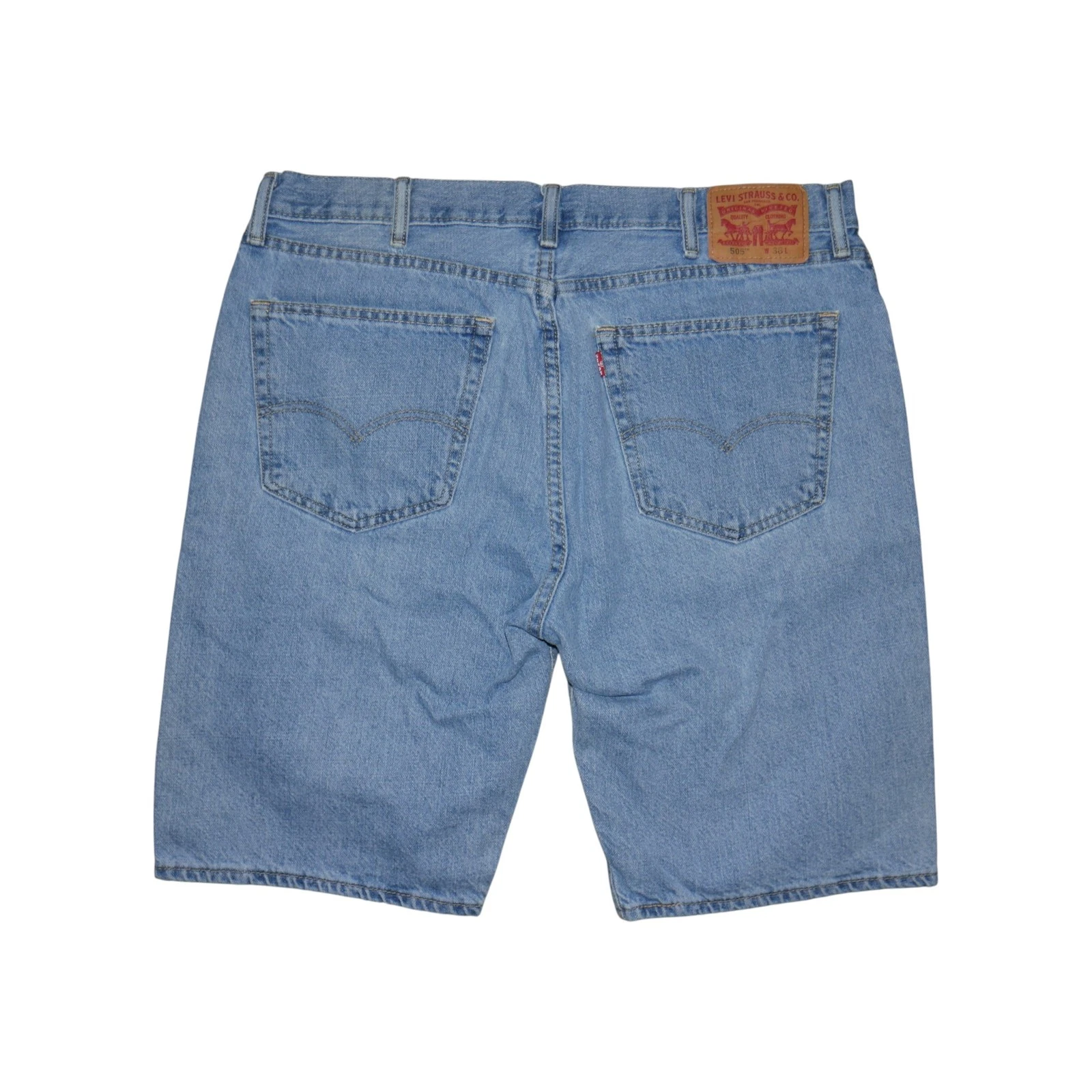 Levi's 505 Men’s Size 38 Denim Shorts Relaxed Fit Stonewash Jorts GUC