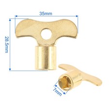 2Pack Metal Clock Type Plumbing Switch Keys 35 28.5mm For Faucet Tap Square Keys
