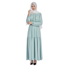 Formal Party Gown Abaya Muslim Women Kaftan Long Sleeve Maxi Dress Modest Causal