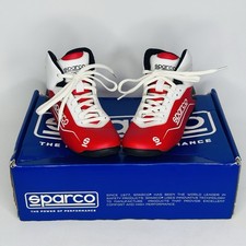 Sparco K-Pole Karting Boots Red White Racing Go Kart Shoes UK Size 2 EU 34