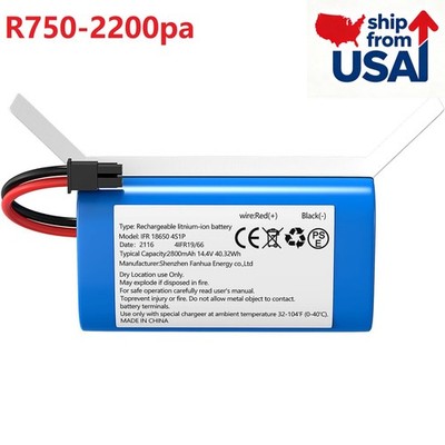 Replace Battery For Coredy R750-2200pa, G800, G850/ Kyvol E20, E30, E31 Robot