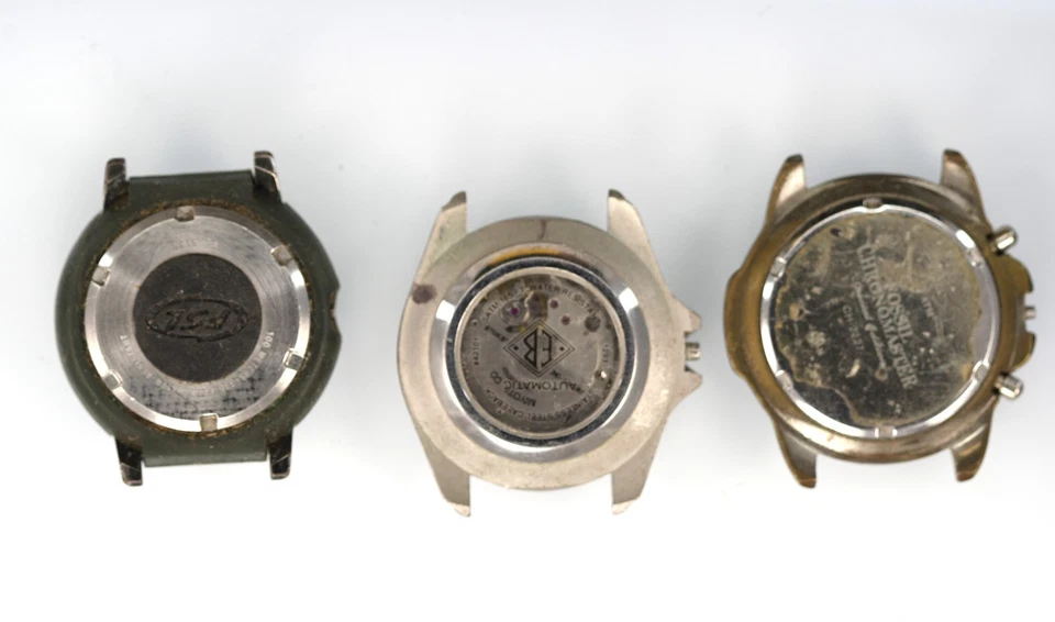 Fossil Eddie Bauer Watch Men Stainless St WR Automatic Quartz NON-WORKING-10 - Image 2 of 4