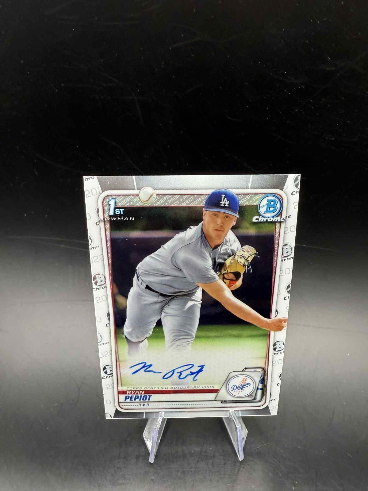 2020 Bowman Chrome Ryan Pepiot 1st RC ROOKIE Prospect Auto #CPA-RPE Dodgers Rays