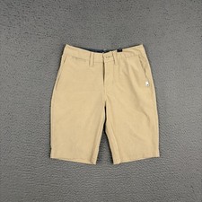 Quiksilver Amphibian Shorts Boys Size 24/8 Beige Hybrid Beach Summer Casual