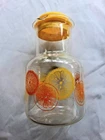 Vintage PYREX 1.5L Glass Pitcher Citrus Fruit Pattern Yellow Lid #3515