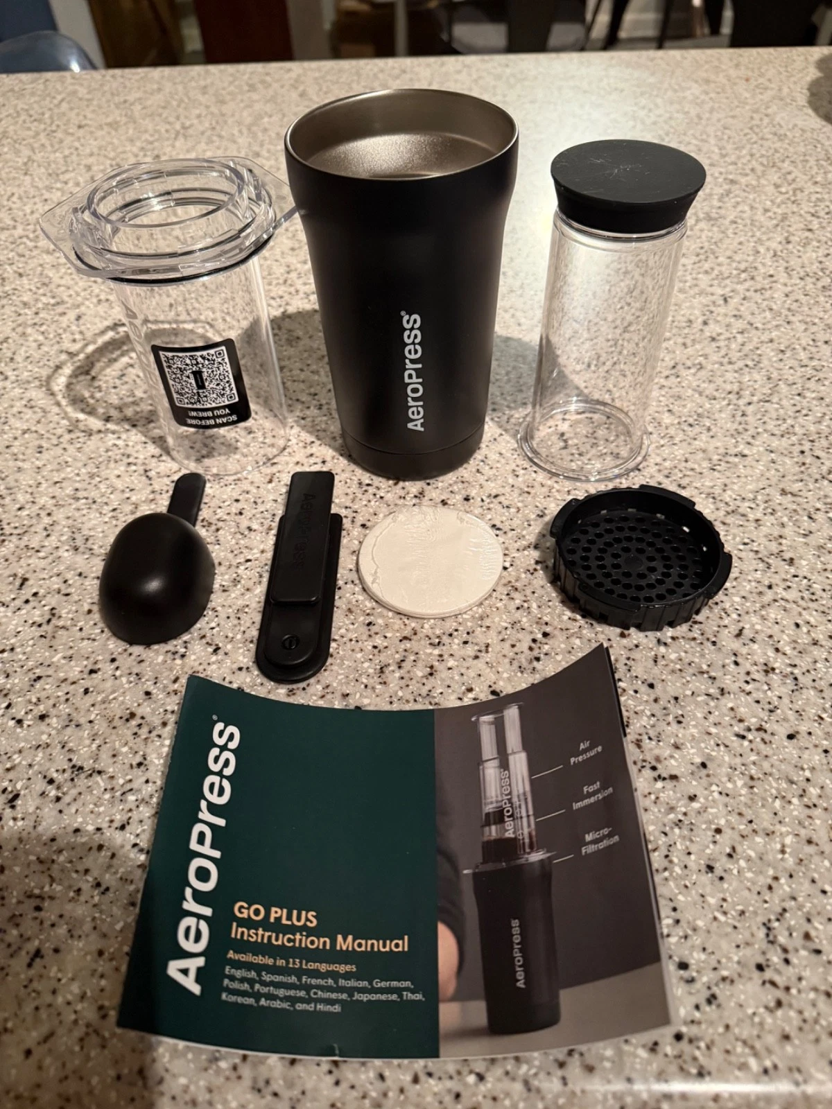 AeroPress Go Plus travel coffee maker & tumbler set/*Missing tumbler Lid/No Box
Opens in a new windo